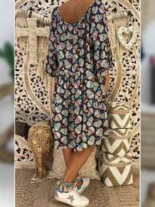 Plus size skull print dress