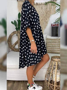 Plus size star print dress