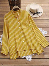 将图片加载到图库查看器，Plus size striped button top
