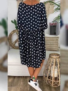 Plus size star print dress