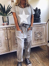 将图片加载到图库查看器，Plus Size Star Print T-Shirt
