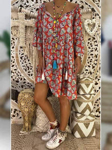 Plus size skull print dress