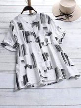 将图片加载到图库查看器，Plus size printed short-sleeved shirt
