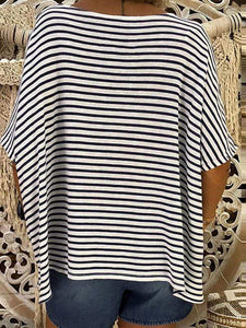 Plus size striped t-shirt