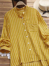 将图片加载到图库查看器，Plus size striped button top
