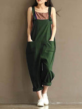 将图片加载到图库查看器，Plus size sanded cotton bib pants
