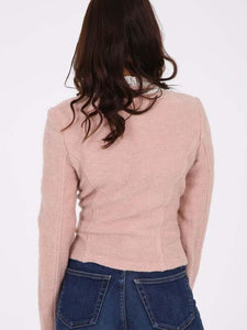 Round Neck Knit Coat