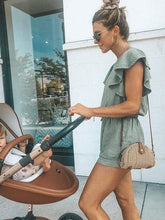 将图片加载到图库查看器，Ruffled Pocket Lace-up Jumpsuit
