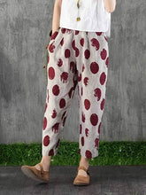 将图片加载到图库查看器，Plus size printed casual pants
