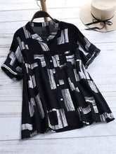 将图片加载到图库查看器，Plus size printed short-sleeved shirt
