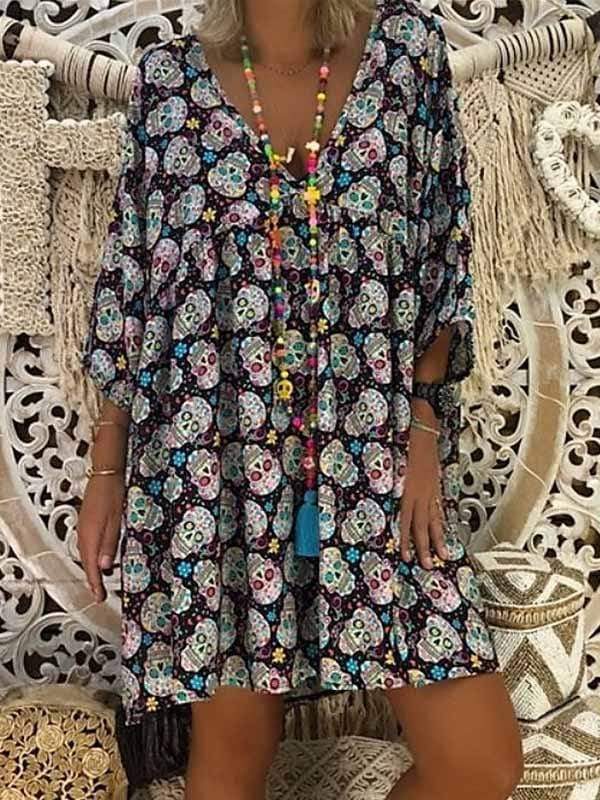 Plus size print dress