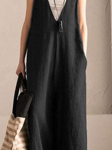 Plus Size Strap Wide Leg Pants