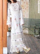 将图片加载到图库查看器，Openwork Floral Long Dress
