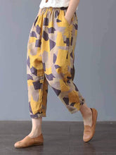 将图片加载到图库查看器，Plus size printed casual pants
