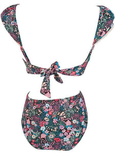 Retro High Waist Floral Bikini